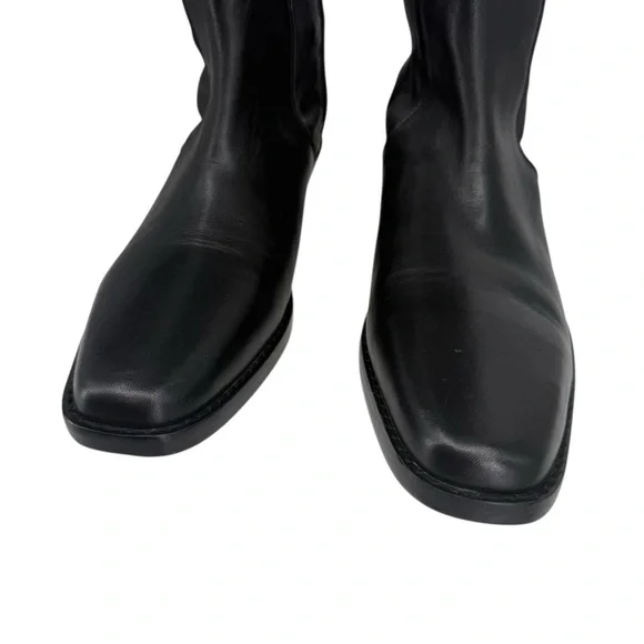 Madewell Sleek Black Leather Booties - Picture 6 of 15